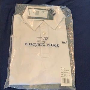 Vineyard Vines Boys 5 Long Sleeve White Polo